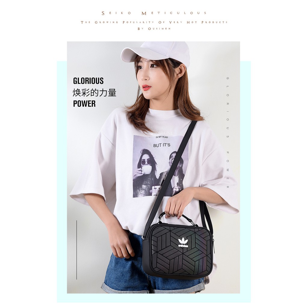 Túi Đeo Chéo Adidas Da Pu Phối Dây Kéo Phong Cách Năng Động Thời Trang Cho Phụ Nữ