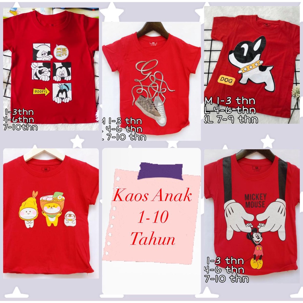 Áo Thun cotton Màu Đỏ Cá Tính Cho Bé 1-10 Tuổi 30s 1 2 3 4 5 6 7 8 9 10 Tuổi
