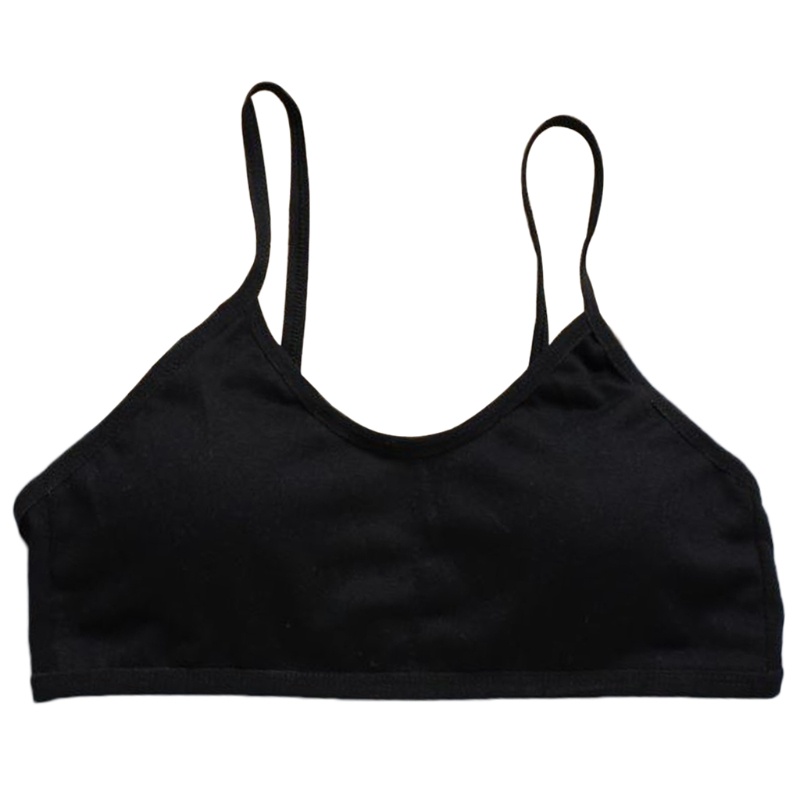 Áo Lót Thể Thao Vải Cotton Mềm Có Đệm Ngực Dành Cho Bạn Gái Tuổi Teen