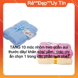 Chăn lưới chống ngạt cho bé, chất liệu coton sợi bông thấm hút chất lượng tốt