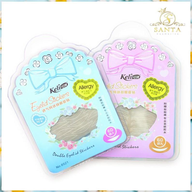 [FREESHIP] Miếng Dán Mí Lưới Keli Allergy Double Eyelid Stickers (60 miếng) kèm keo dán