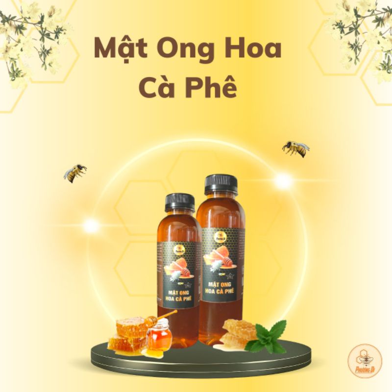 Mật ong hoa cà phê 100% nguyên chất, ong không dùng kháng sinh, không phụ gia, hiệu Phương Di