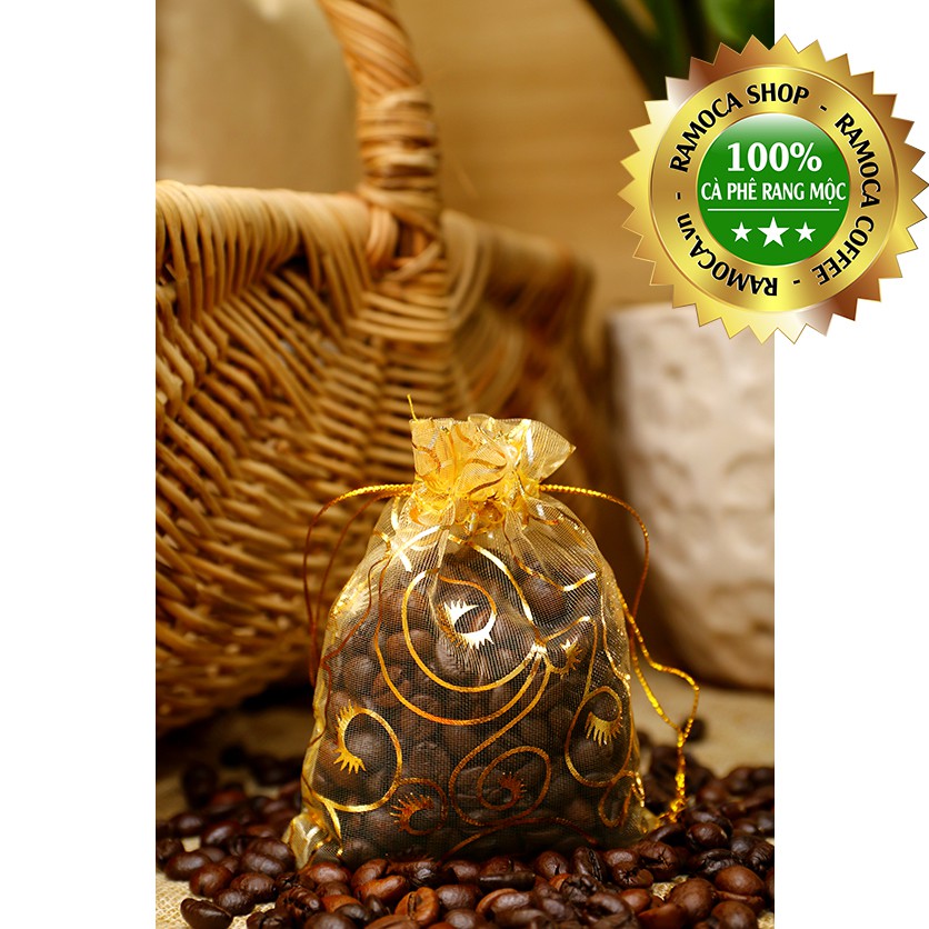 Túi thơm cafe treo xe ô tô || hút ẩm, khử mùi và làm thơm xe || 100% hạt cafe rang mộc II túi vải đay dây rút nhiều màu | BigBuy360 - bigbuy360.vn