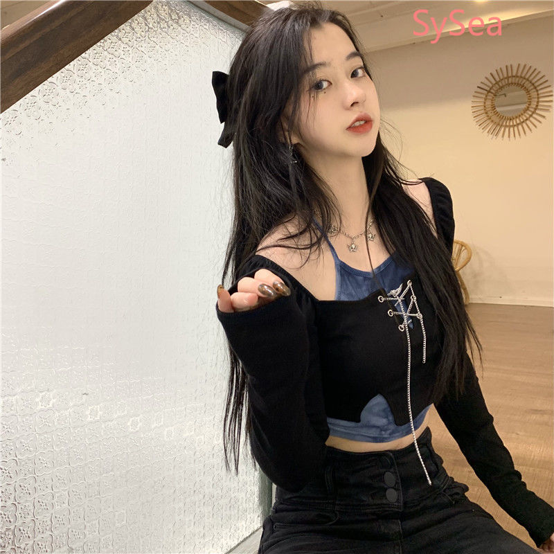 Women's Autumn Fashion Long Sleeve Croptop