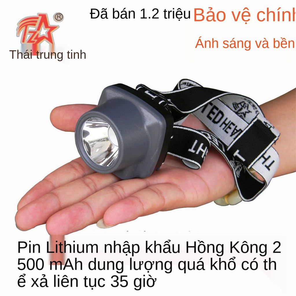 Đèn pha LED lithium có thể sạc lại đánh cá siêu nhẹ thời gian xây dựng dài nhặt tai mini ngoài trời sáng gia dụ