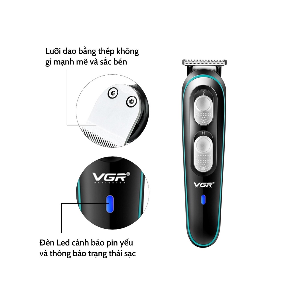 Tông đơ điện cắt tóc thiết kế nhỏ gọn hiện đại sạc bằng cáp USB phù hợp cho nam - TDT02