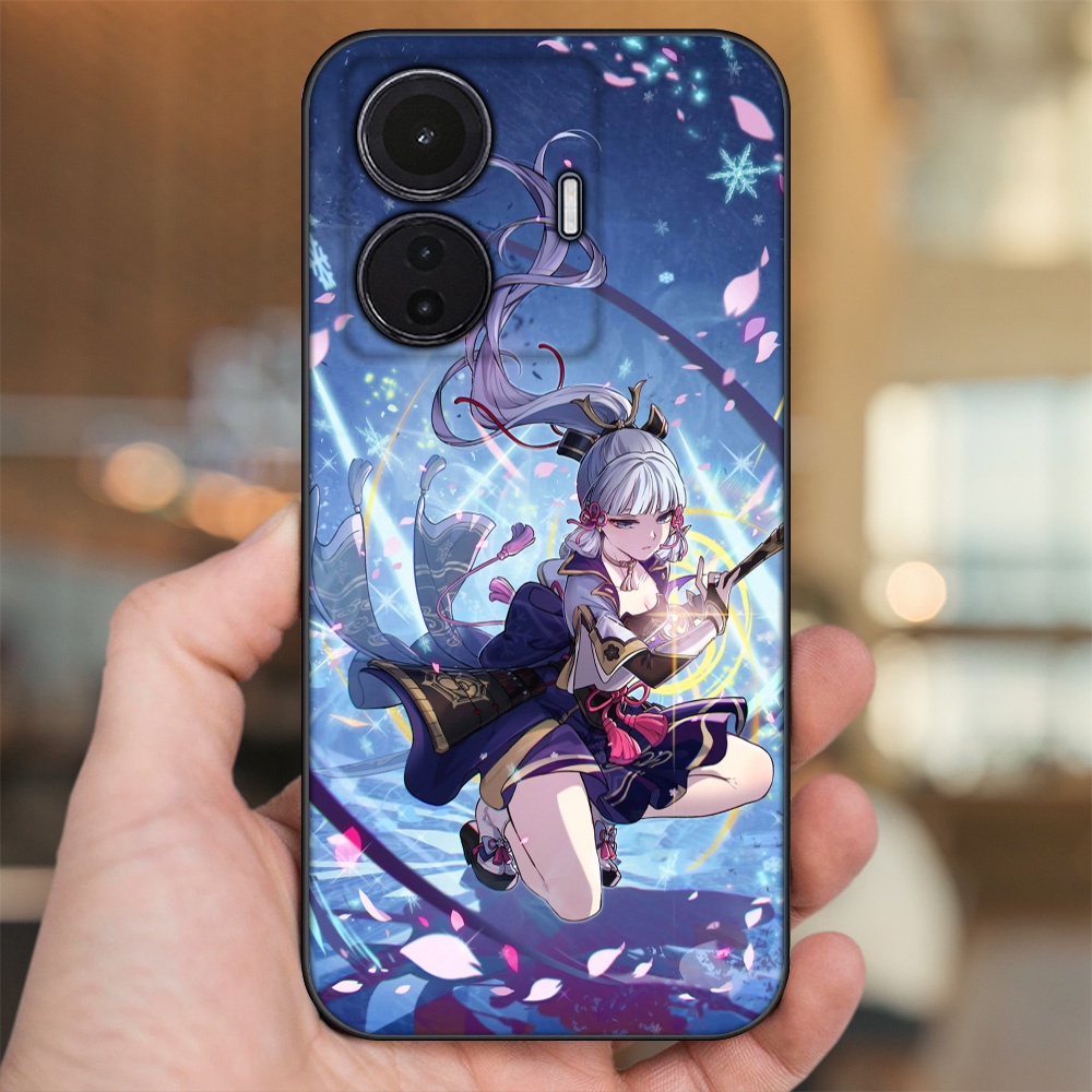 Ốp lưng Vivo S15e viền đen in hình Ayaka Genshin Impact