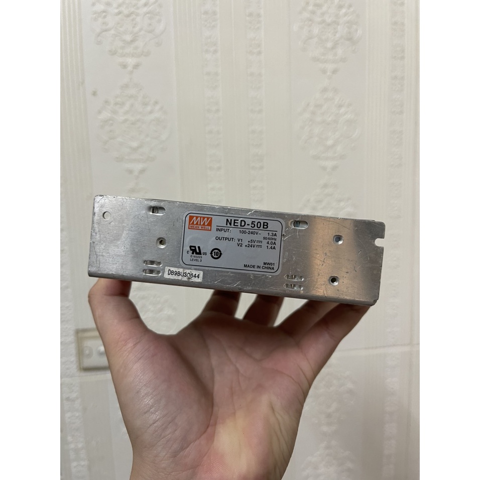 Nguồn tháo máy MEANWELL NED-50B 2 đầu ra 5V 24V công suất 50W