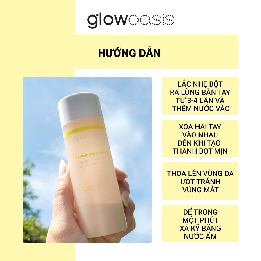 [Mã COSDEP -8% ĐH250k]Bột Tẩy Da Chết Glowoasis Powderporefect Powder To Foam Enzyme Cleanser 68ml