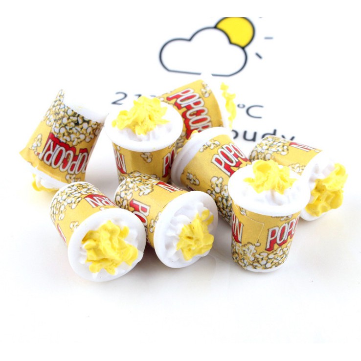 Mô hình hộp popcorn trang trí tiểu cảnh, nhà mô hình, nhà búp bê