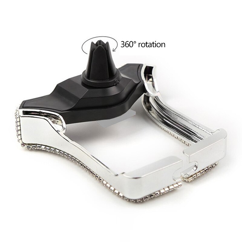 Giá đỡ điện thoại SEAMETAL gắn trên xe hơi đính đá nhân tạo tiện lợi