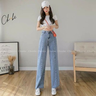 Quần Jeans ống rộng ulzzang siêu tôn dáng