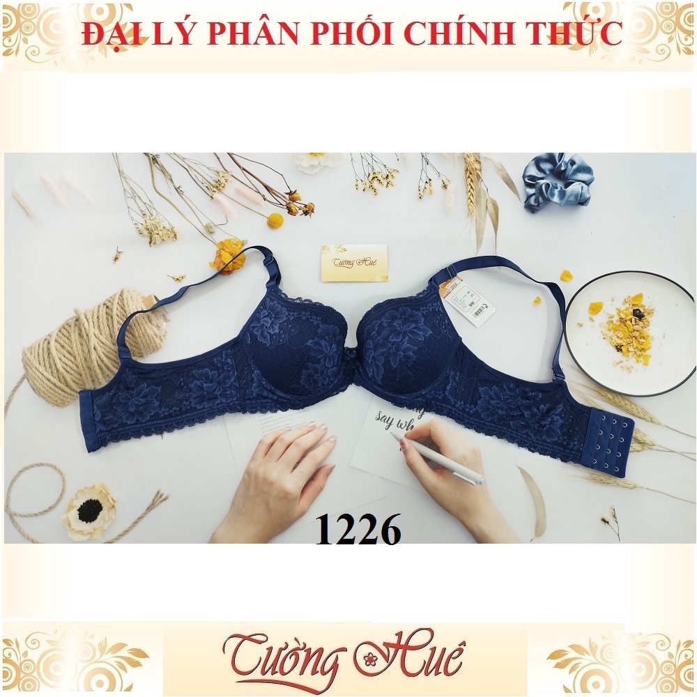 Áo lót nữ Lovely 1226 áo ngực ren mút mỏng bảng to 4 nức cài.