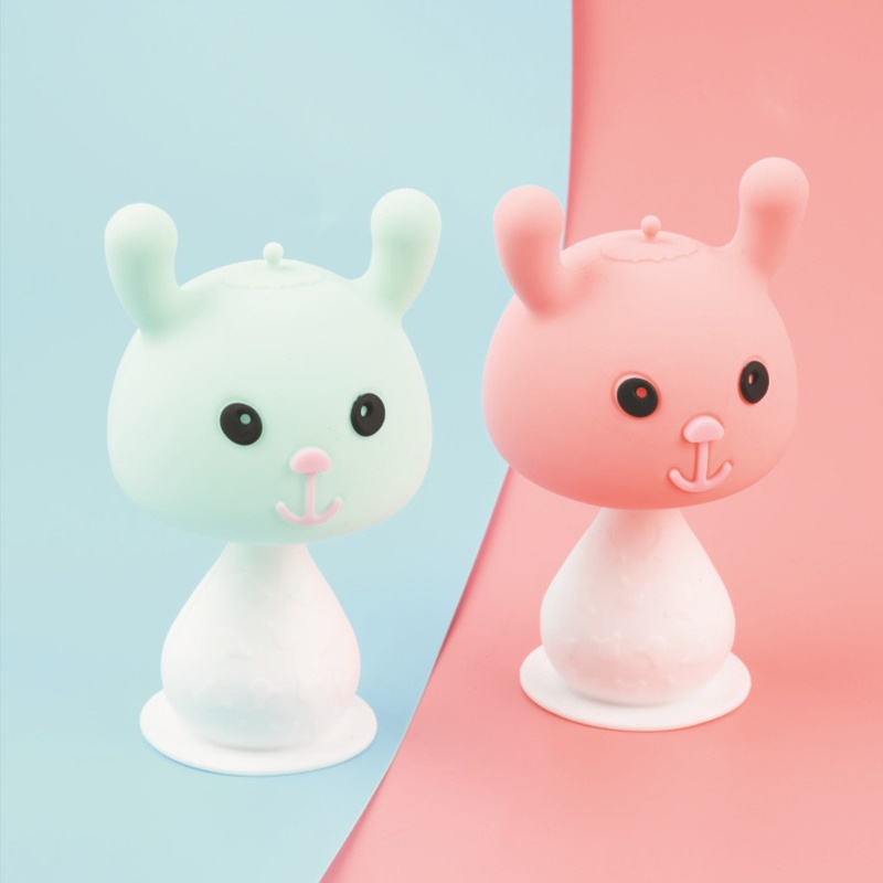 Đồ Chơi Gặm Nướu Bằng Hạt Silicon Không BPA Hình Thỏ Hoạt Hình Giảm Đau Cho Bé Sơ Sinh