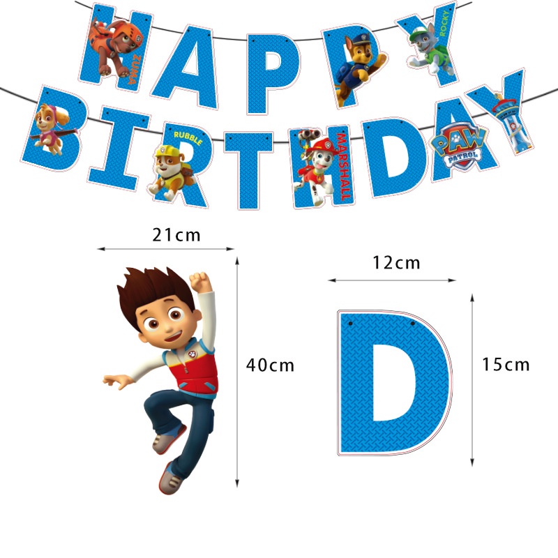 Bộ Bong Bóng Chủ Đề Phim PAW Patrol Trang Trí Tiệc Cho Bé