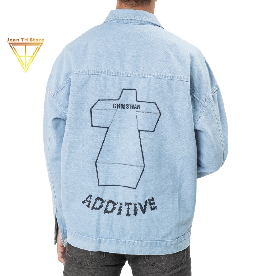 Áo khoác jean unisex nam nữ TH Store bò thánh giá cá tính phong cách ulzzang chống nắng - Hàng nhập khẩu