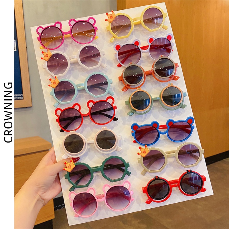 Kính Mát Chống Nắng Hình Hoạt Hình Độc Đáo Dễ Phối Đồ Cho Bé F977