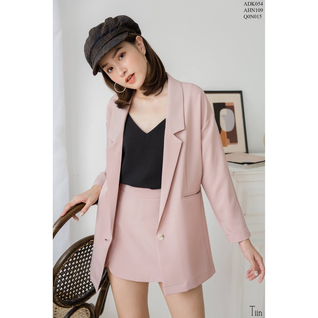 [Mã FASHION15K hoàn 15K xu đơn 99K] TIIN STORE Áo blazer 1 khuy túi nắp by Tiin | BigBuy360 - bigbuy360.vn