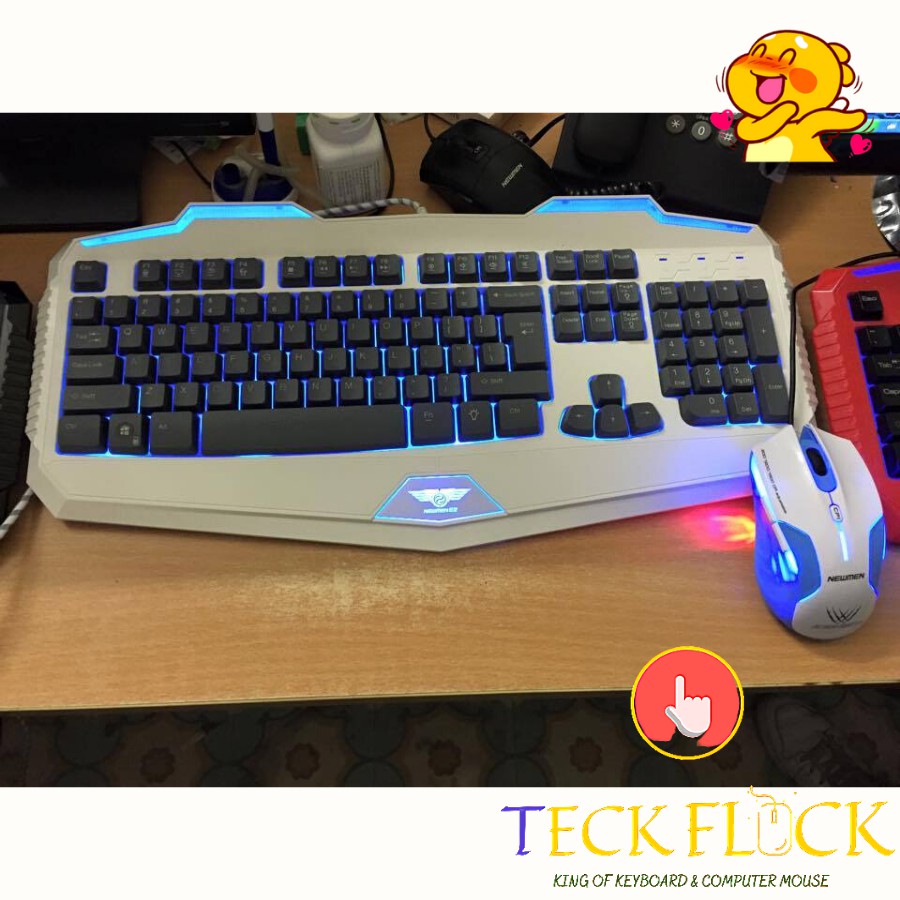 Bàn phím Newmen KB808 Gaming - FULL LED -  Đen trắng