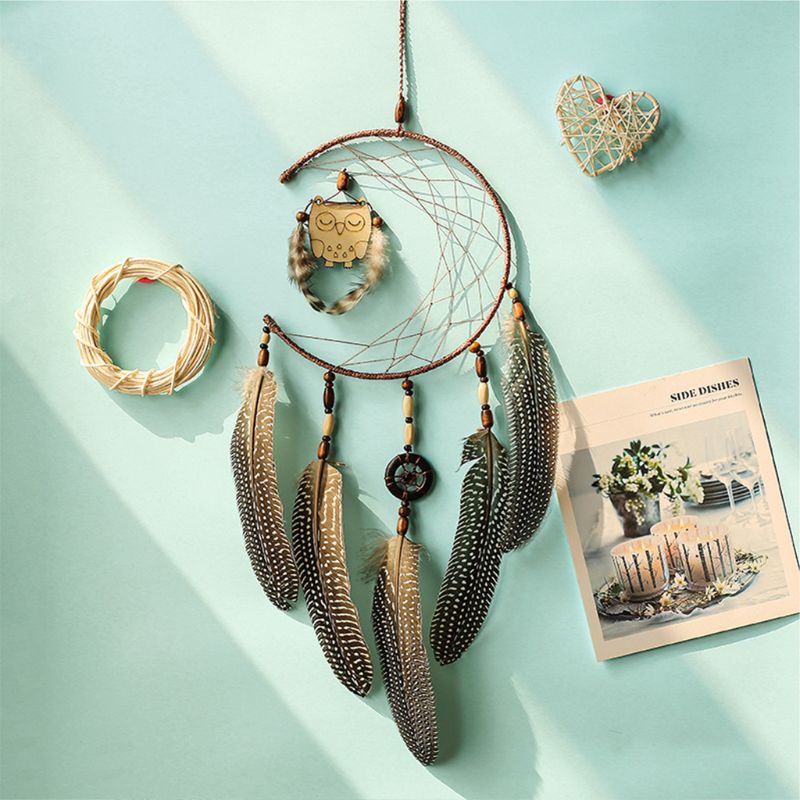 Vòng Kim Loại Hình Mặt Trăng Làm Dream Catcher Thủ Công Diy