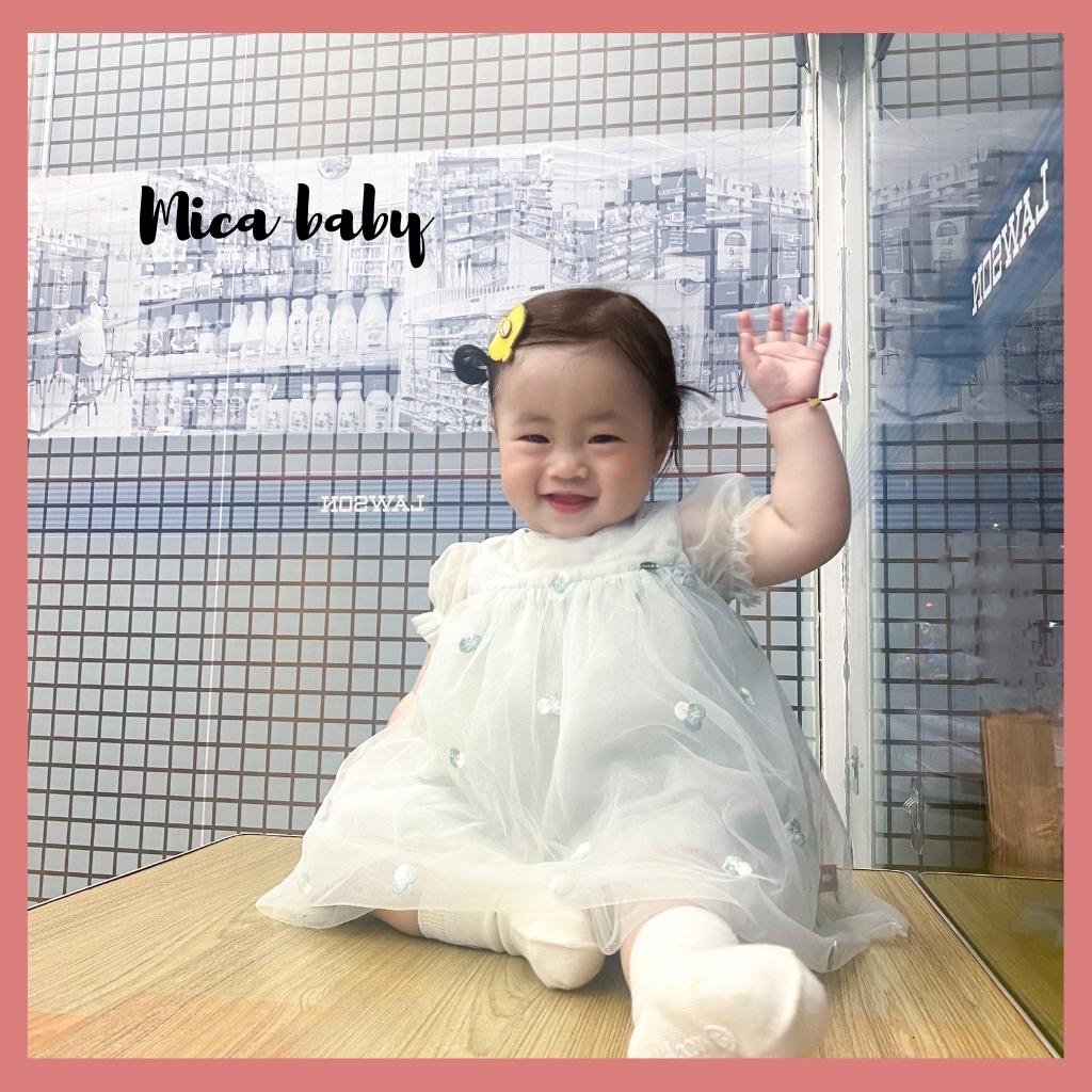 Tất vớ cao cổ màu trắng in hình thú dễ thương cho bé T30 Mica Baby