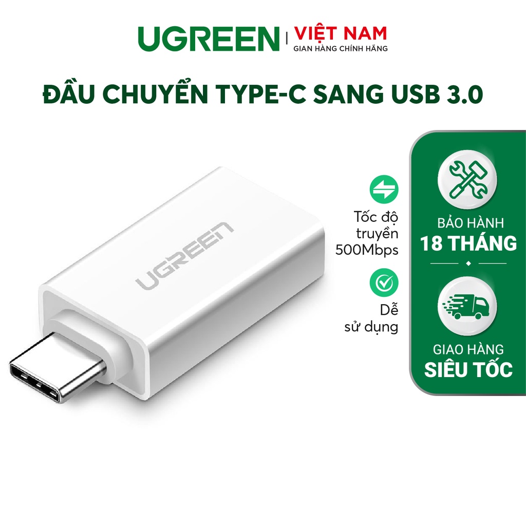 Đầu chuyển Type-C sang USB 3.0 Ugreen US173