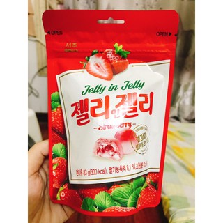 KẸO DẺO JELLY IN JELLY HƯƠNG QUÝT - ĐÀO - DÂU 83G