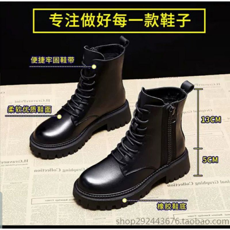 (FULL HỘP- LÓT LÔNG)Giày boots nữ  buộc dây kiểu dáng chiên binh vô cùng cá tính và phong cách | BigBuy360 - bigbuy360.vn