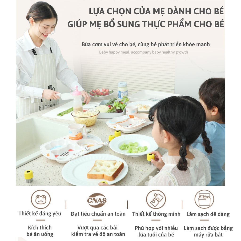 Khay Ăn Dặm Cho Bé Cao Cấp, Bát Ăn Dặm Cho Bé Siêu Ngộ Ngĩnh