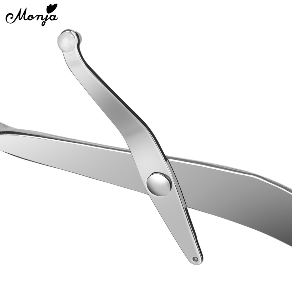 MONJA Kéo Cắt Tỉa Lông Mày / Da Chết Bằng Thép Không Gỉ DIY Màu Đen / Bạc Dành Cho Salon / Nhà Cửa