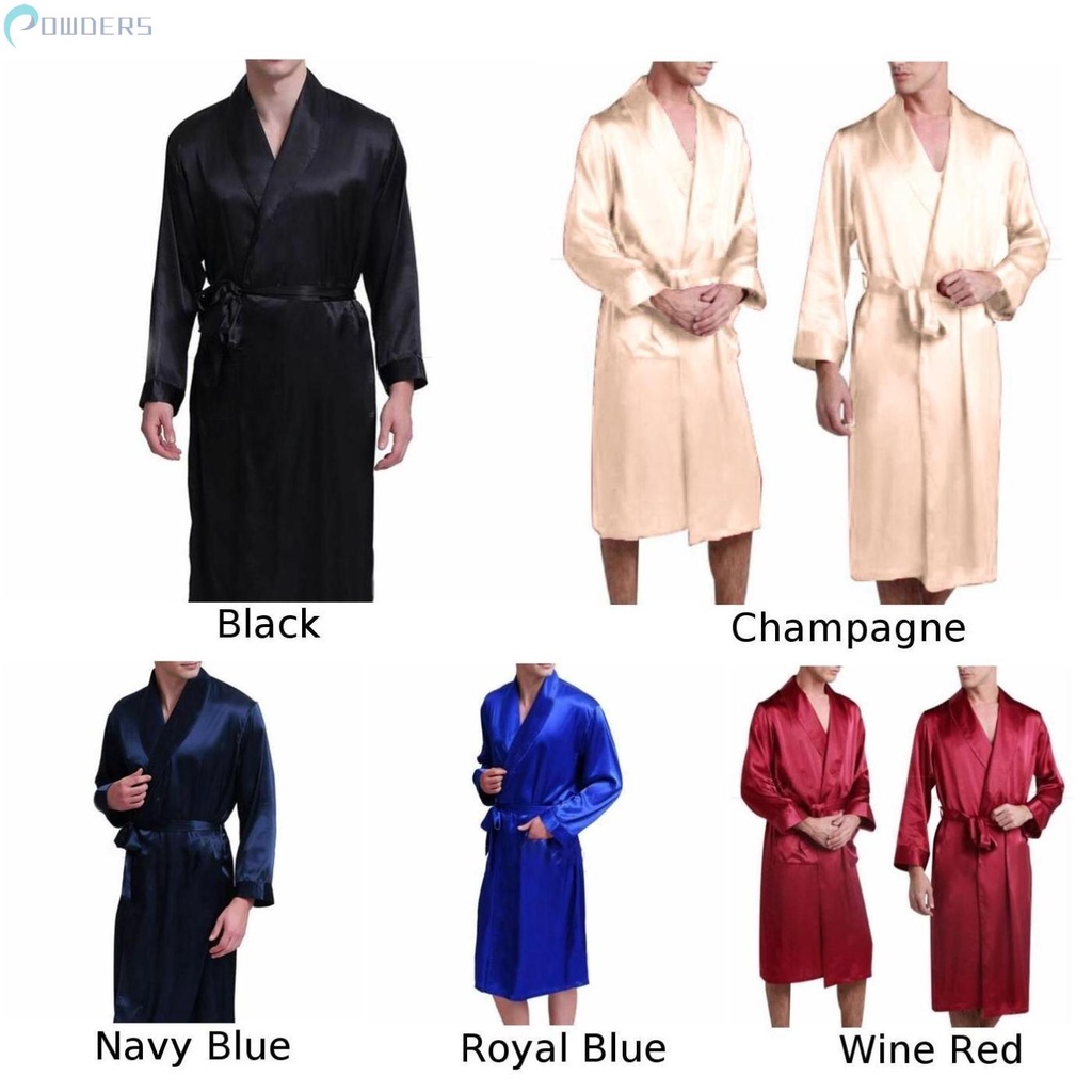Áo choàng lụa satin mềm mịn có thắt lưng dành cho nữ