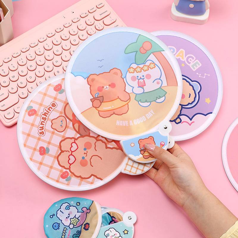 Quạt Xếp Mini Cầm Tay Họa Tiết Hoạt Hình Dễ Thương Wjd-0129