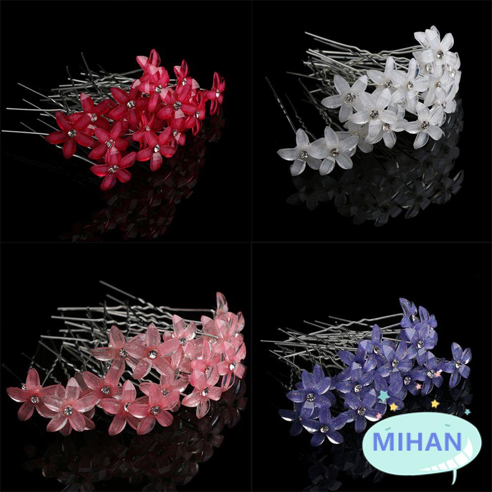 20 Trâm cài tóc đính đá nhân tạo lấp lánh nữ tính nhiều màu tùy chọn