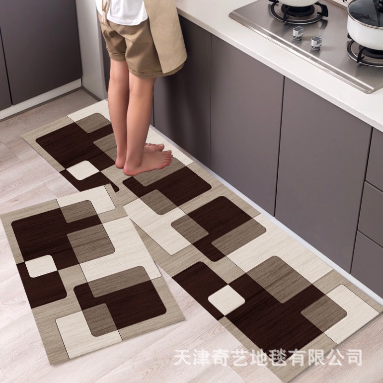 Bộ 2 thảm bếp BALI trang trí nhà bếp, 15 mẫu mới nhất loại đẹp (Mặt sau đế cao su chống trơn trượt ) M1