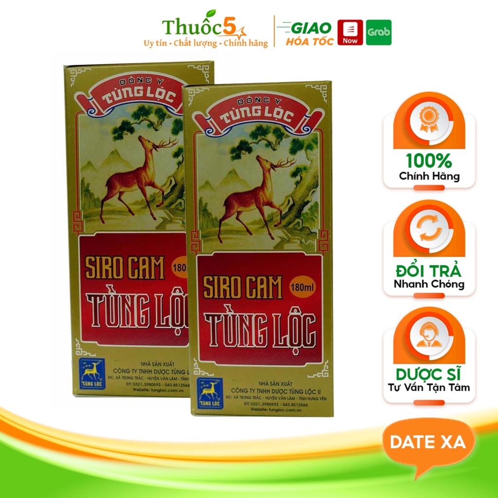 Chai to SIRO CAM TÙNG LỘC GIÚP TRẺ ĂN NGON 180ML