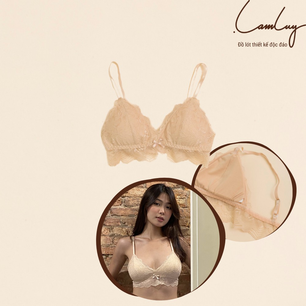 Áo ngực không gọng Lamluy Bra chân ren mềm mịn | BigBuy360 - bigbuy360.vn
