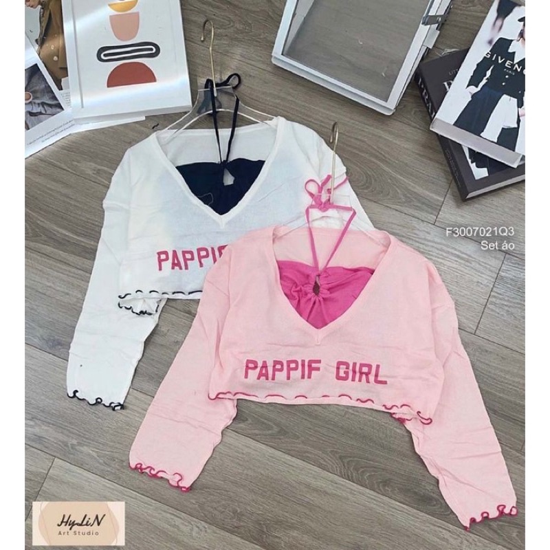 ÁO CROPTOP GIRL CÔNG CHÚA HAI MÓN G8