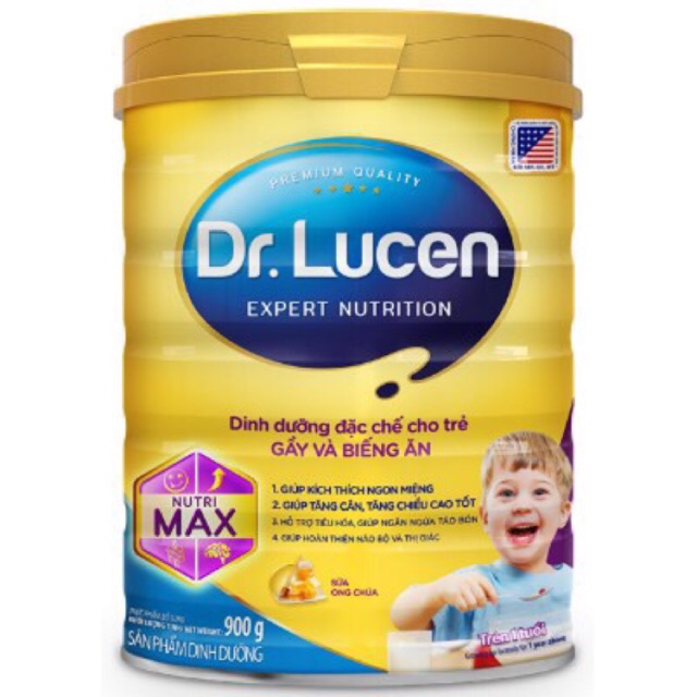 Sữa Dr. Lucen NutriMax cho trẻ gầy và biếng ăn loại 900g