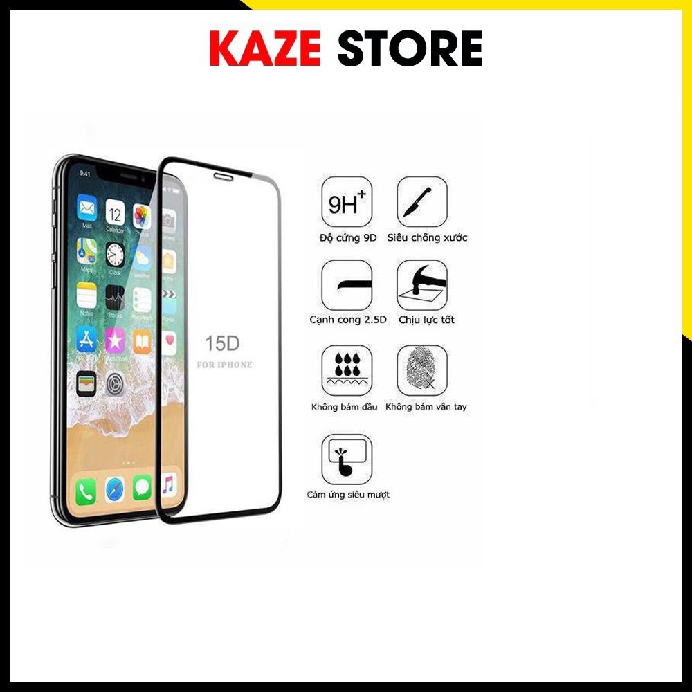 Kính Cường lực IPhone Full màn, bảo vệ màn hình 15D REMAX 8 plus/x/ xs max /11/ 11 promax/12 Promax/ 13 / 13 Promax