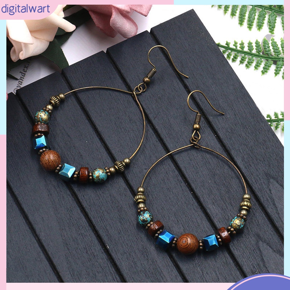 Khuyên Tai Nữ Trang Dáng Tròn Phong Cách Bohemian