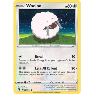 Thẻ Bài Pokemon Wooloo - 221/264 - Common