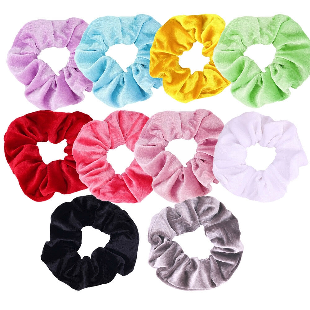 Korea Velvet High Elastic Hair Bands/ INS Solid Color Hair Ropes/ Women Trendy Hair Scrunchie Ponytail Holder Rubber Bands