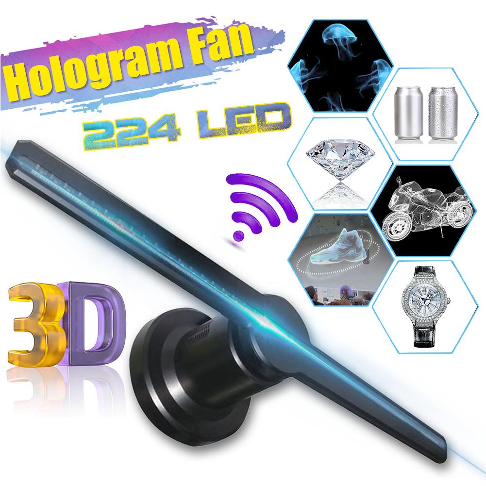 Quạt 3D Hologram Máy chiếu Ánh sáng Quảng cáo Màn hình LED Quạt hình ảnh Holographic Đèn hình ảnh 9D