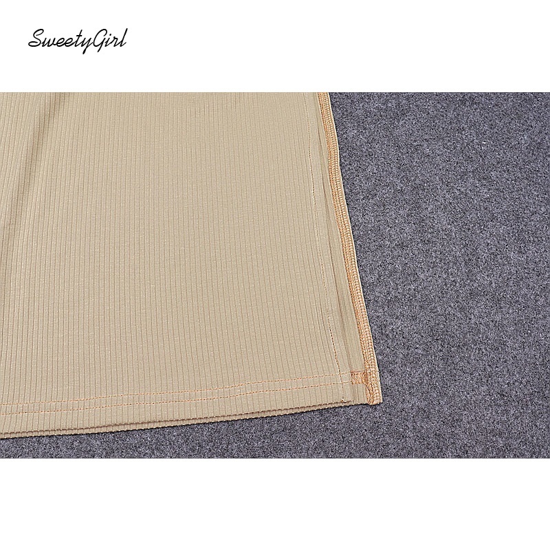 Đầm midi sát nách hở lưng màu sắc tương phản thời trang đường phố khí chất gợi cảm cho nữ