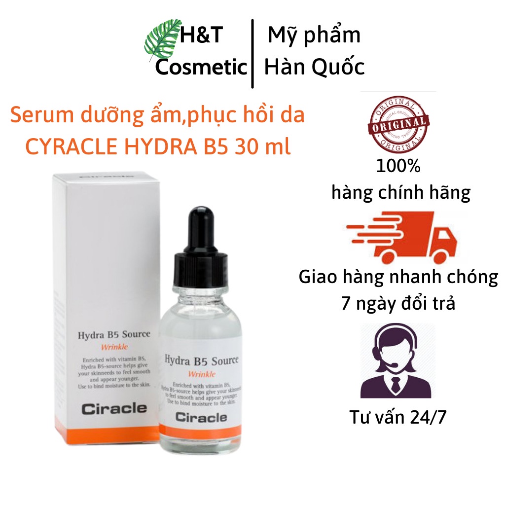 Serum cấp ẩm Hydra B5 Source CIRACLE tinh chất dưỡng da trắng sáng làm chậm quá trình lão hóa da 30ml