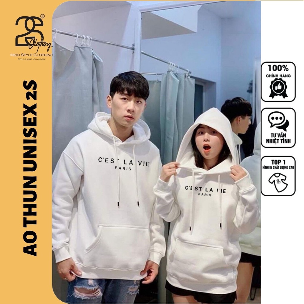 Áo Hoodie Nam Nữ Form Rộng 2S Clothing, Áo Hoodie Nam Nữ Có Mũ TV258