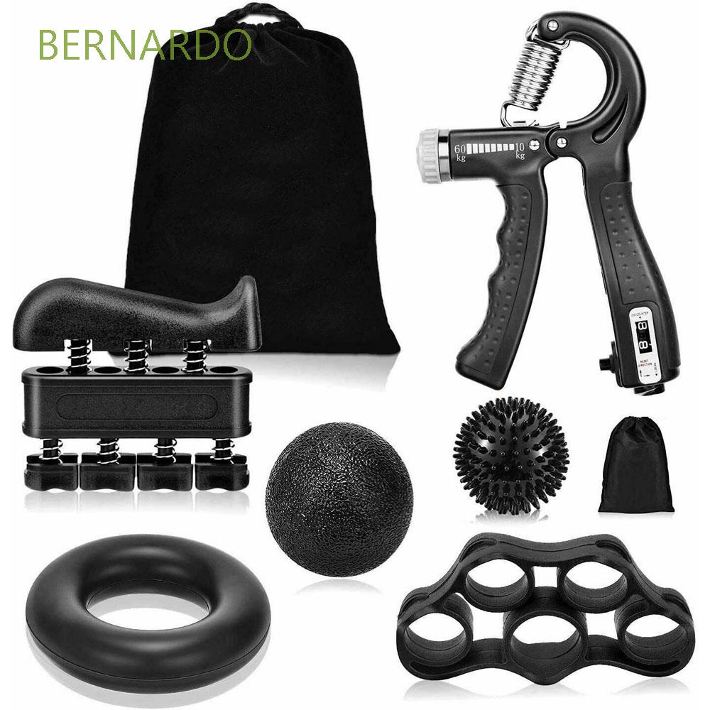 BERNARDO Forearm Fitness Equipments Finger Workout Kit Hand Grips Wrist Muscle Training Fitness Tool Strengthener R-Shape Strength Resistance Grip Kit/Multicolor