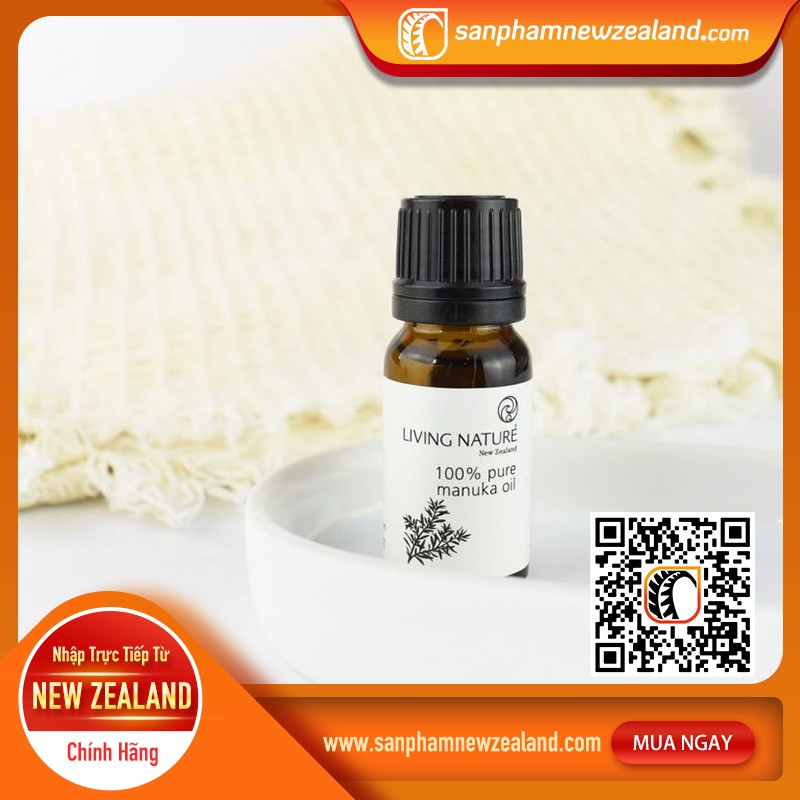 Tinh Dầu Cây Manuka 100% Tinh Khiết Living Nature 100% Pure Manuka Oil 10ml