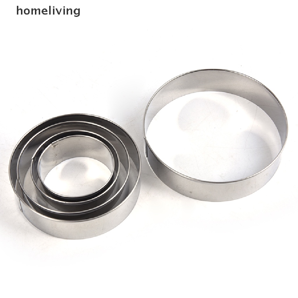 1 Bộ Khuôn Cắt Bánh Quy Tròn Bằng Thép Không Gỉ