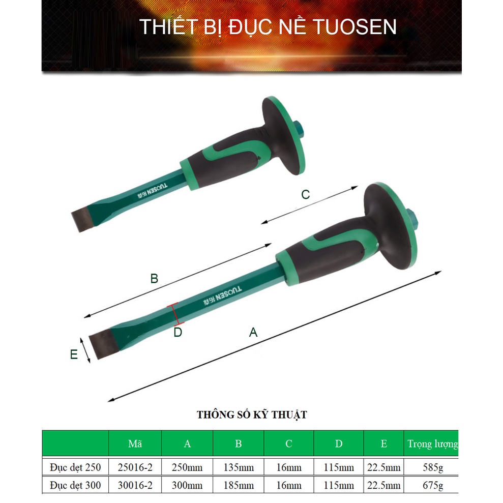 ❤️FREESHIP❤️ Đục nề, đục đá có tay chắn cao su - Một sản phẩm của TUOSEN